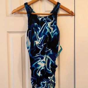 *NWT* Youth Large Speedo Endurance+ Proback One Piece (Blue Ripples)